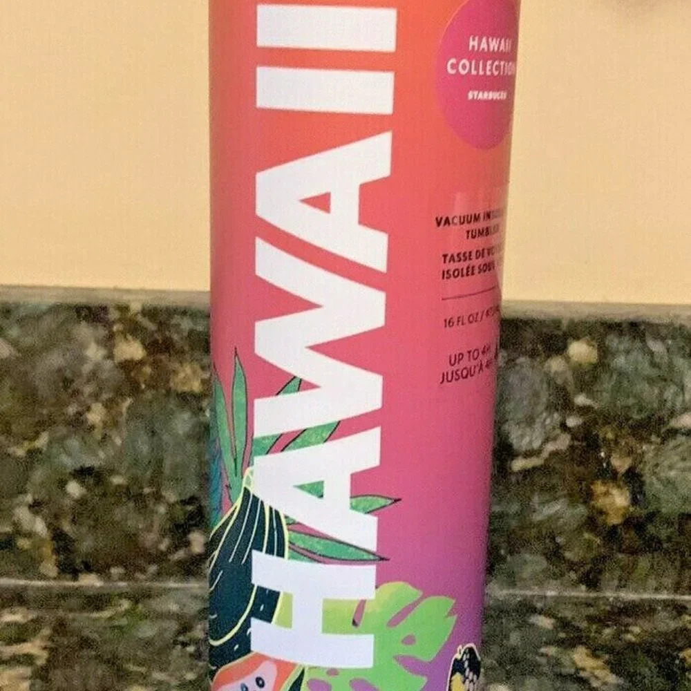 Starbucks Limited Ed HAWAII Fruits & Palms Tumbler